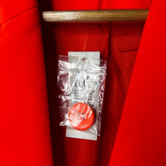 NWT Endless Rose Tailored Single Button Blazer Women’s Small Neon Orange - Picture 7 of 10